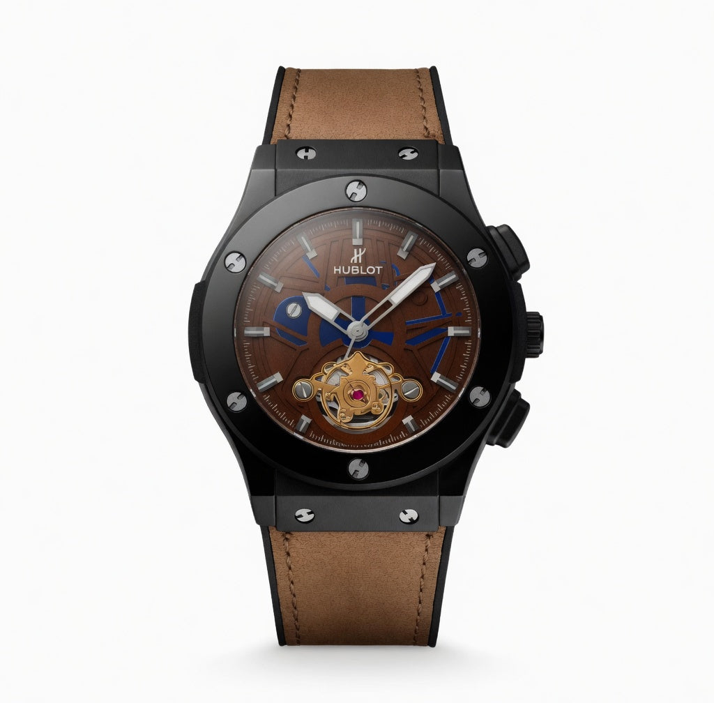 HB Black Case , Brown Dail