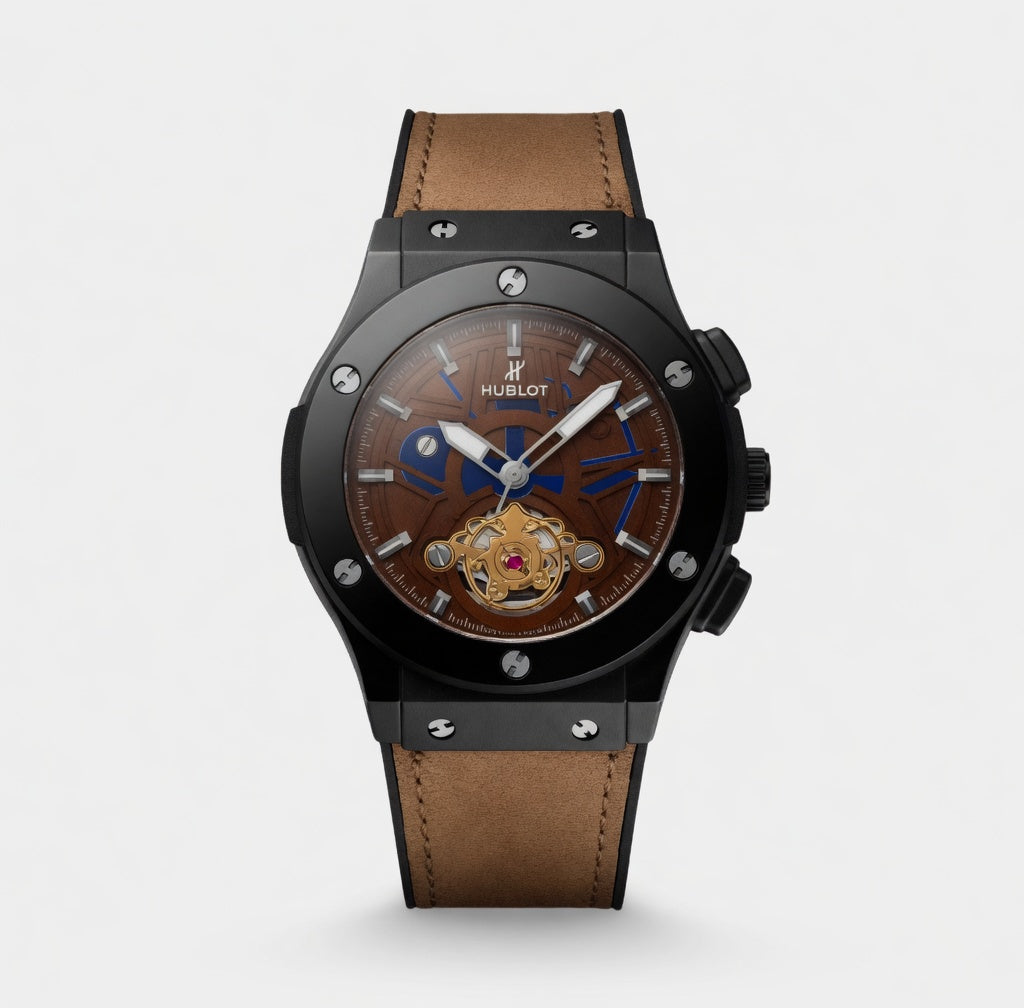 HB Black Case , Brown Dail